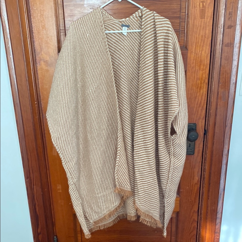 Striped Tan and Cream Women's Sweater